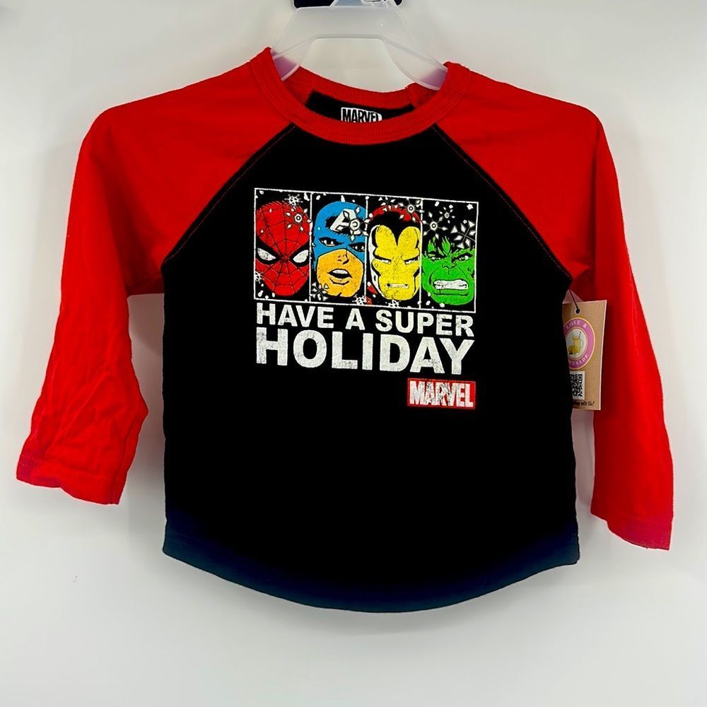 Marvel Comics Holidays Shirt Sz 2T